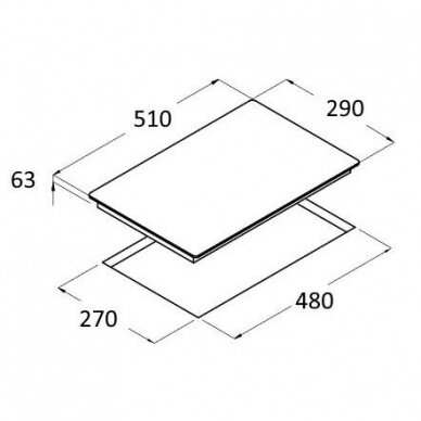 ALLENZI PI3020T-S1 Domino kompaktinė kaitlentė 2