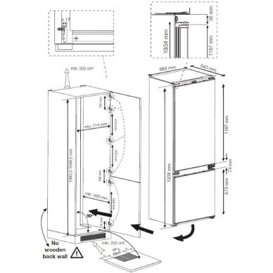 BEKO BCNE400E40SN Šaldytuvas įmontuojamas 3