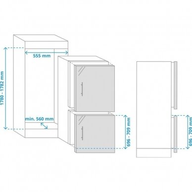 SAMSUNG BRB260135WW Šaldytuvas įmontuojamas 2